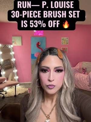 STOP overpaying for brushes 😳💄 This P. Louise 30-piece brush set is 53% OFF and it blends like a DREAM. Face, eyes, co
