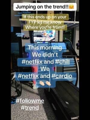 #netflix and #cardio this morning!! Follow me for daily weight loss journey posts!! #tiktoklive #livehighlights #fyp #