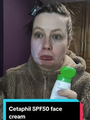 I wasn't expecting the Cetaphil Daily Defense SPF5 cream to be so heavy, it took a few minutes to work it into the skin, it is very moisturising and nourishing. it's listed as fragrance free but I can detect a slight scent to it that I just can't place! This is a mineral based SPF with zinc oxide. As you can see it leaves a white cast on my skin #Cetaphil #BeautyBuddySquad #Gifted
