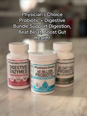 The Physician’s Choice Digestive Health Bundle is designed to give your gut the ultimate care it deserves. Featuring: ✅ 60 Billion Probiotic with 10 strains for gut balance & immune support ✅ Digestive Enzymes to break down carbs, proteins & fats for smoother digestion ✅ Bloat + Gas Relief to reduce discomfort and support daily wellness #GutHealth #Probiotics #BloatRelief #digestivehealth #tiktokshopcreatorpicks