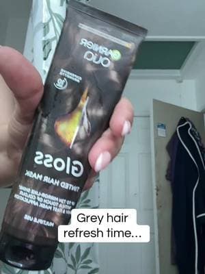 Grey hair looking a little dull? Same! 👀 I’ve started using the @Garnier UK Olia Hair Gloss Tinted Hair Mask again, and I forgot how soft and glossy it leaves my hair. It gives my greys a subtle colour refresh while helping my hair feel smoother and look healthier. I know from using it before that the more consistently I use it (every few days), the better the colour builds and the shinier the finish becomes. 💜 If you’re looking for a tinted hair mask, a quick gloss treatment or a way to refresh your colour at home, this is definitely worth a look. 🛒 Tap the yellow basket if you’d like to try it! #TintedHairMask #HairGloss #Ad #HairCareRoutine #TikTokShopMadeMeBuyIt