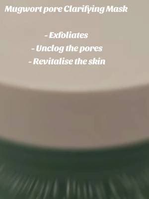 Axis-y Mugwort pore Clarifying wash off mask exfoliates and unclog the pores. @AXISY UK #clearskin #axisy #tiktokmademebuyit #unclogpores #healthyskin
